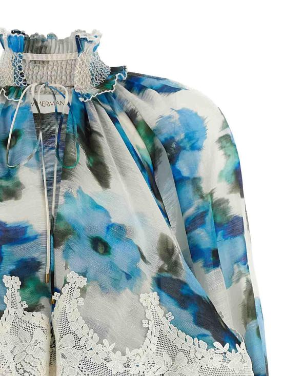 26SS 짐머만 숏 원피스 8704DS262BLPOP Blue - ZIMMERMANN