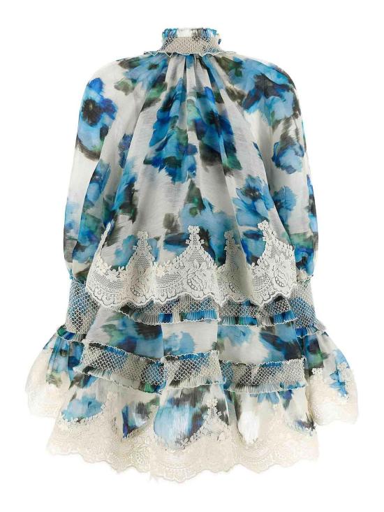 26SS 짐머만 숏 원피스 8704DS262BLPOP Blue - ZIMMERMANN