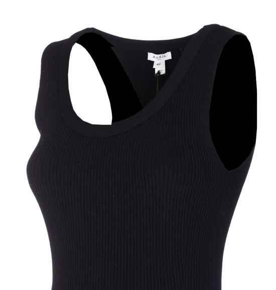 26SS 알라이아 바디수트 티셔츠 AA9B0353K017A 995 Black - ALAIA