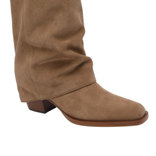 26SS 펜디 미네르바 스웨이드 하이힐 부츠 8W8566 QK9F1VD1 Beige - FENDI