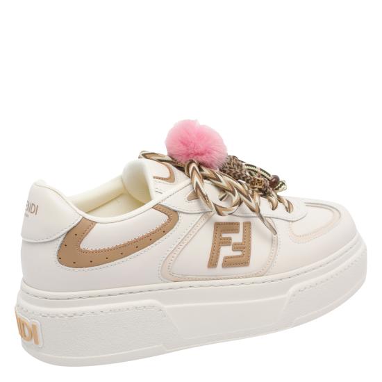 26SS 펜디 매치 소프트 레더 로우탑 스니커즈 8E8721 AY9NF1TO4 White - FENDI