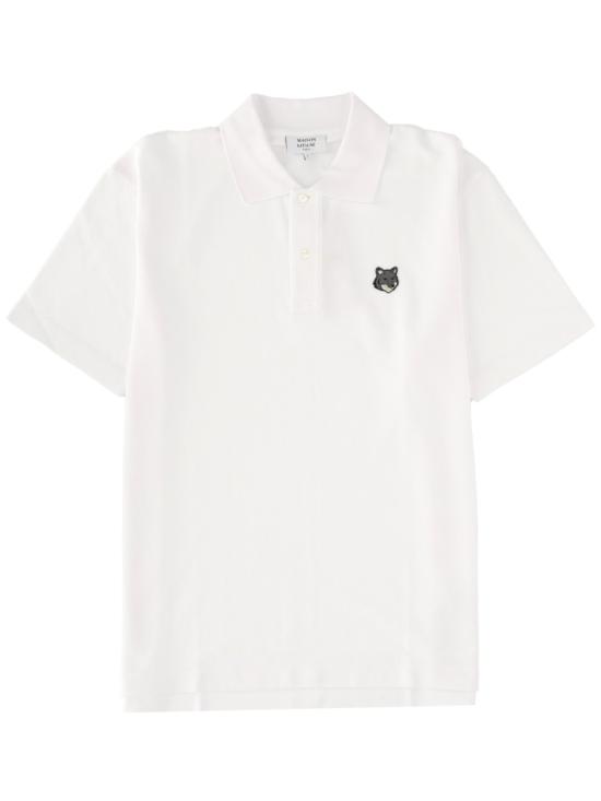 26SS 메종키츠네 폭스 헤드 컴포트 폴로 티셔츠 PM00210KP0001P100 WHITE DOM