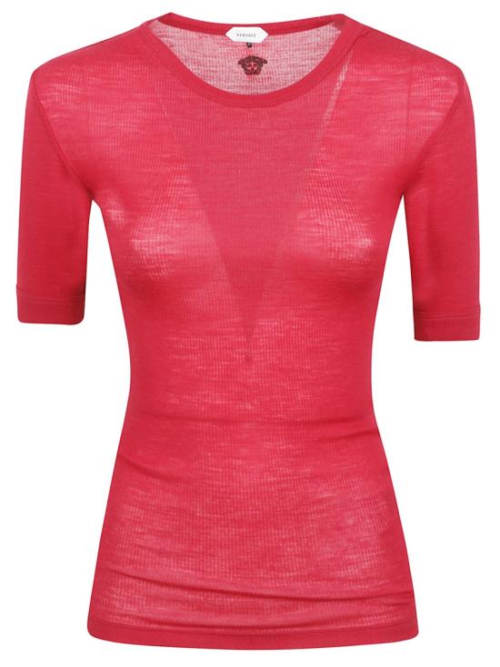 26SS 베르사체 반팔 티셔츠 10245061A175481RB30 Pink