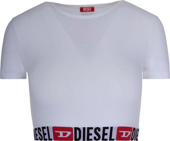 26FW 디젤 이르마-D-코어 티셔츠 A182730NJAP100 WHITE
