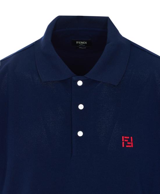 26SS 펜디 폴로 티셔츠 FY1309 AY0IF0QB0 Blue - FENDI