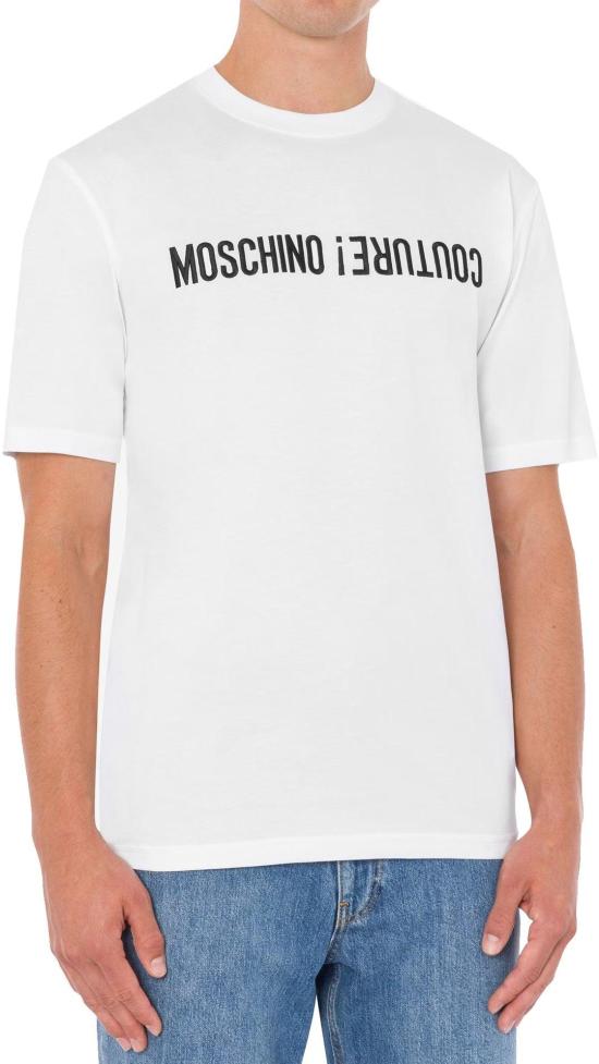  모스키노 반팔 티셔츠 55982465220948 WHITE - MOSCHINO