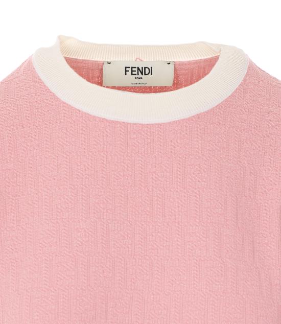 26SS 펜디 코튼 실크 스웨터 FZXE94 AW4SF1W0S Pink - FENDI