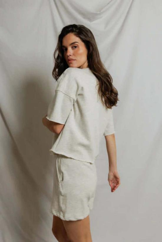  퍼펙트 화이트 티 반팔 티셔츠 에즈라 SS 테리 스웨트셔츠 - PERFECT WHITE TEE