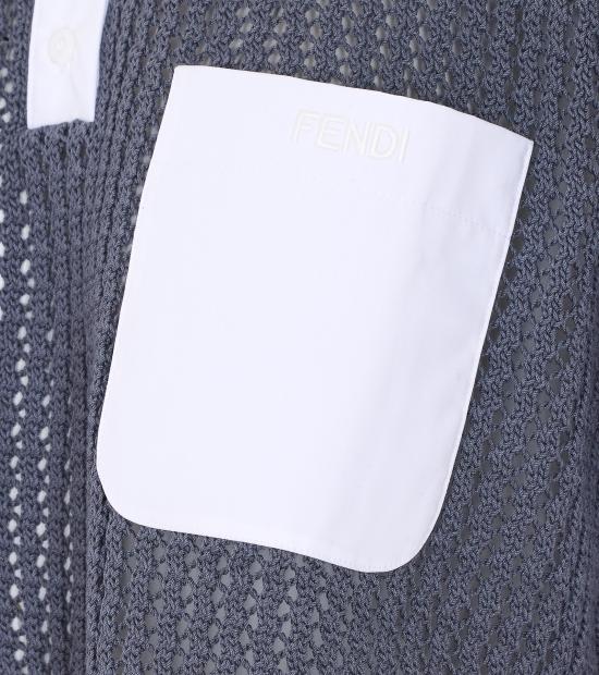 26SS 펜디 폴로 티셔츠 FZXE65 AW4NF1W0R Grey - FENDI