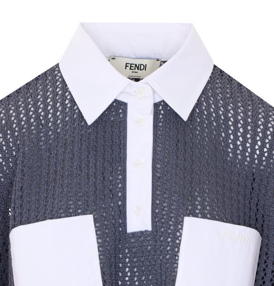 26SS 펜디 폴로 티셔츠 FZXE65 AW4NF1W0R Grey - FENDI