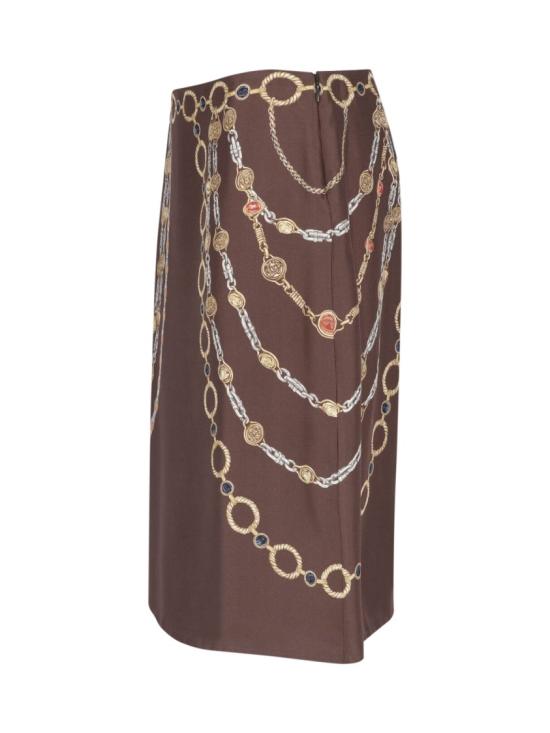 26SS 베르사체 미디 스커트 1024690 1A179525N940 Brown - VERSACE