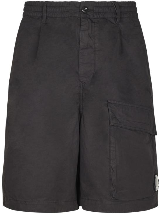 26SS 씨피 컴퍼니 스트레치 사틴 카고 렌즈 쇼츠 20CMBE127A110325G999 Black