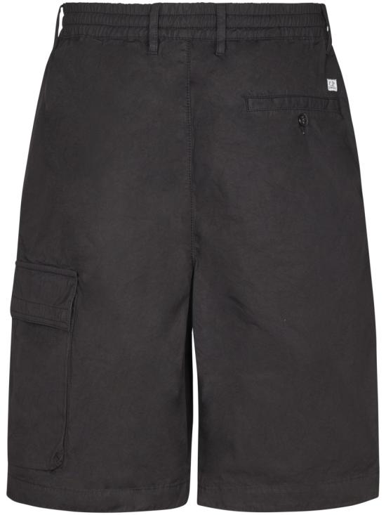 26SS 씨피 컴퍼니 스트레치 사틴 카고 렌즈 쇼츠 20CMBE127A110325G999 Black - C.P. COMPANY
