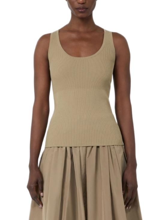26SS 막스마라 기로 비스코스 탱크 탑 2611361032600010 Neutrals - MAX MARA