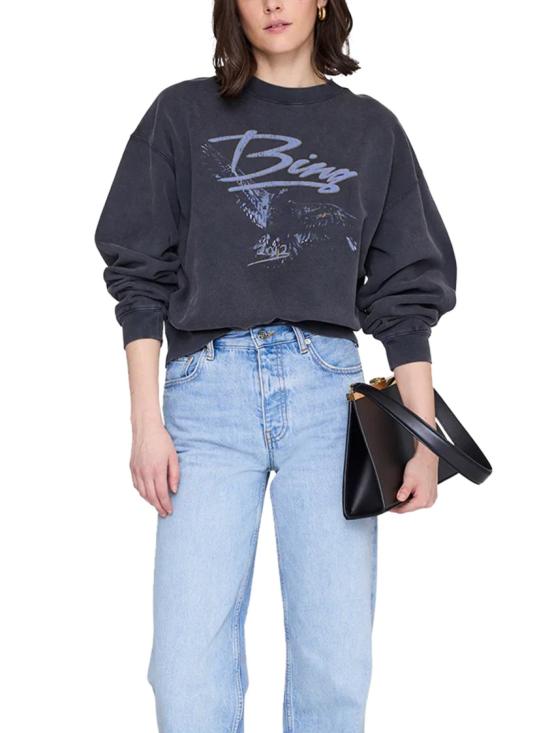 26SS 애니빙 긴팔 티셔츠 A0812161WBL1WASHED BLACK Black - ANINE BING
