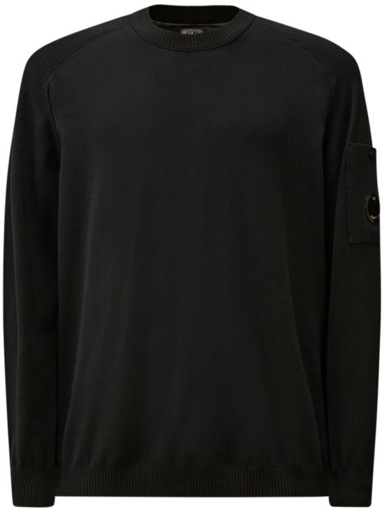 26SS 씨피 컴퍼니 코튼 크레이프 크루넥 렌즈 스웨터 20CMKN105A006323O888 Black