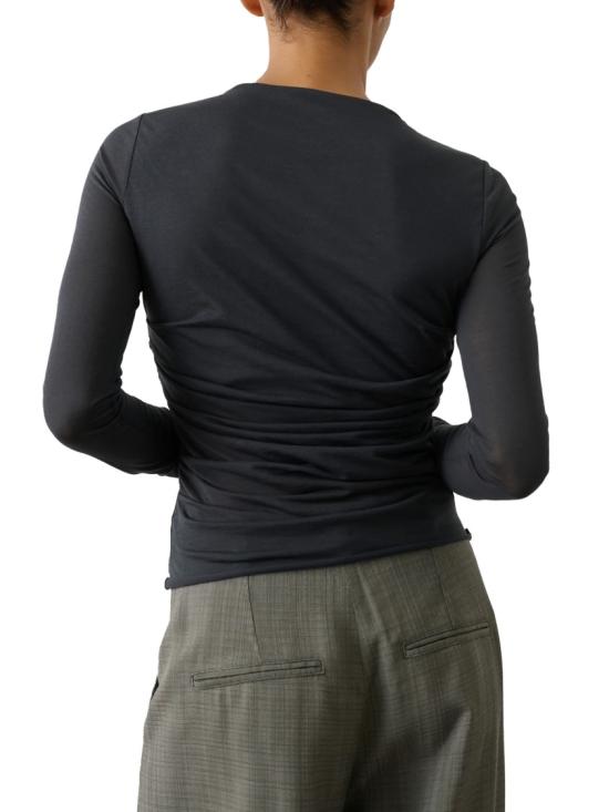26SS 쉐르 긴팔 티셔츠 TSH0135GAIABLE2625W Black - SOEUR