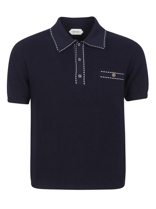 26SS 베르사체 폴로 티셔츠 10243301A174071U040 Blue