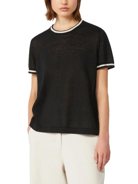 26SS 막스마라 반팔 티셔츠 2619361033600SMMNORDICA016 Black - MAX MARA