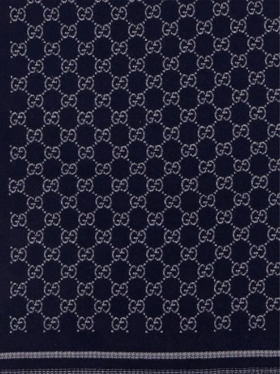  구찌 울 자카드 스카프 836264 4G386 Blue - GUCCI