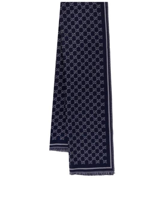  구찌 울 자카드 스카프 836264 4G386 Blue