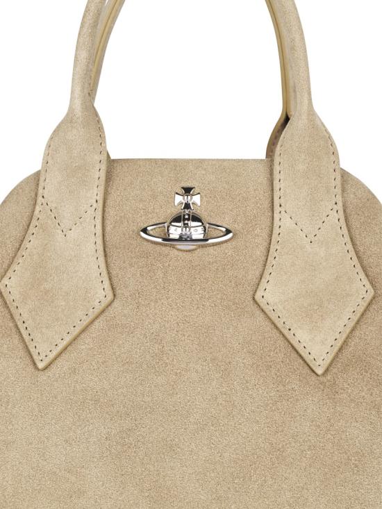 26SS 비비안웨스트우드 스몰 로고 플랩 토트백 4702000UWL007EP409 Neutrals - VIVIENNE WESTWOOD