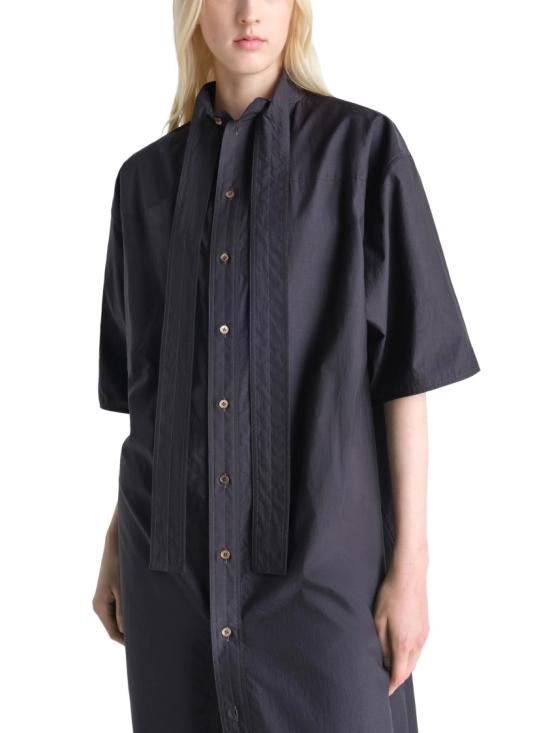 26SS 르메르 워시드 코튼 실크 리버시블 튜브 드레스 DR1156 LF1500BK998 Black - LEMAIRE