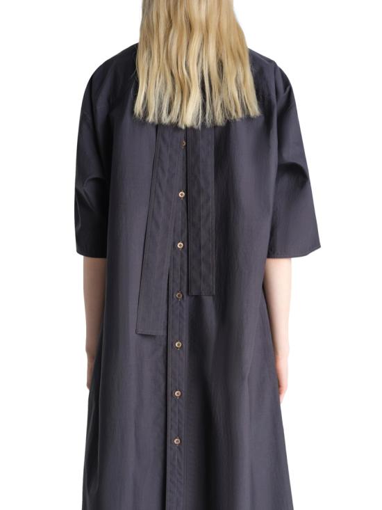 26SS 르메르 워시드 코튼 실크 리버시블 튜브 드레스 DR1156 LF1500BK998 Black - LEMAIRE
