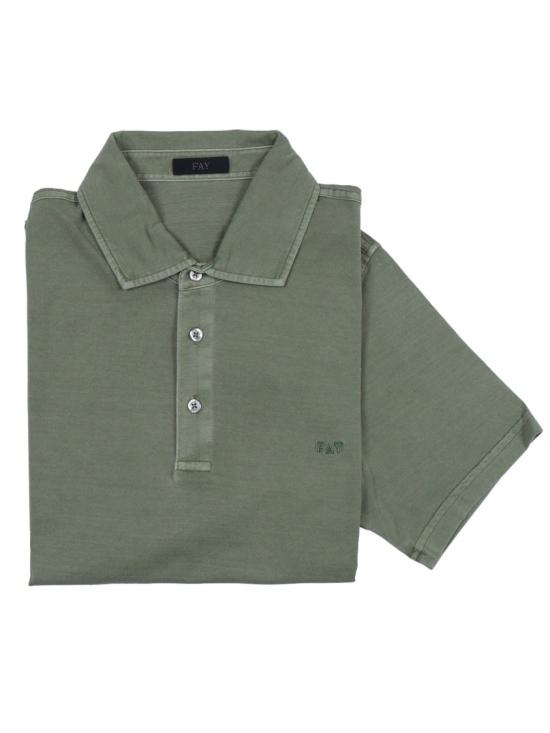 26SS 페이 폴로 티셔츠 NPMB252143TUY1V400 Green - FAY