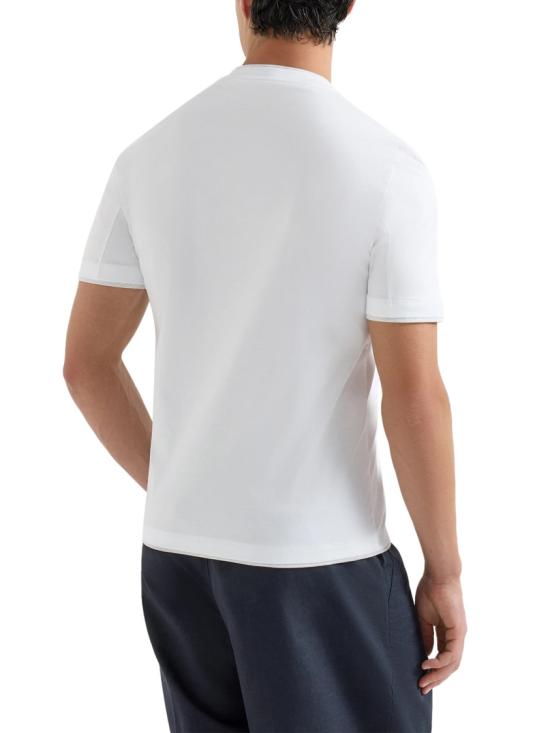 26SS 브루넬로 쿠치넬리 자수 로고 티셔츠 M0B137427CW787 White - BRUNELLO CUCINELLI
