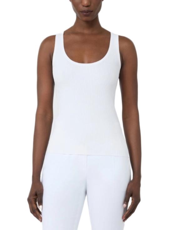 26SS 막스마라 기로 비스코스 탱크 탑 2611361032600001 White - MAX MARA