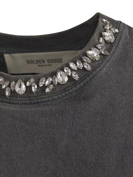 26SS 골든구스 크리스털 레귤러 반팔 티셔츠 GWP01220P00067060318 Grey - GOLDEN GOOSE
