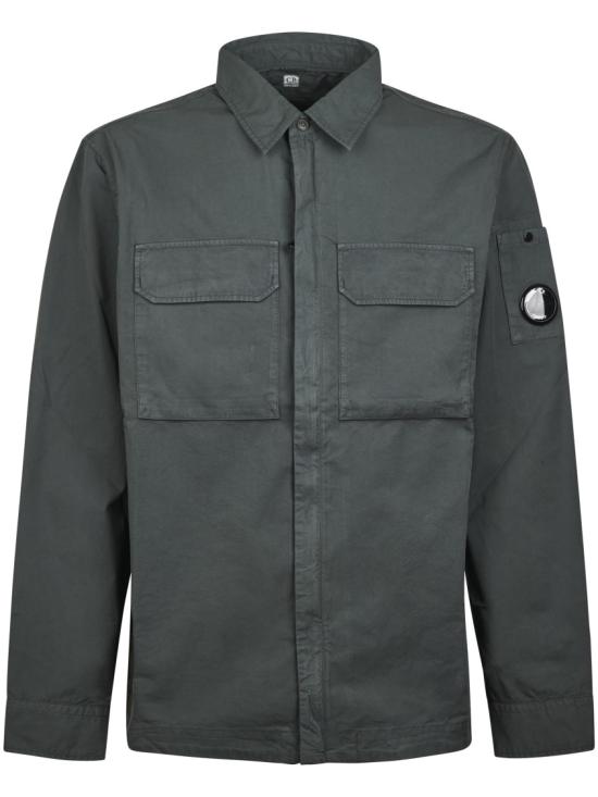 26SS 씨피 컴퍼니 오가닉 개버딘 지퍼 렌즈 오버셔츠 20CMOS156A110143G921 Grey