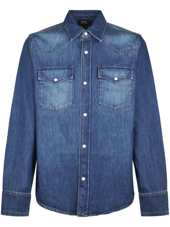 26SS 아페쎄 데님 셔츠 COHME H12632IAL WASHED INDIGO Blue