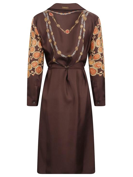 26SS 베르사체 미디 원피스 10246591A179525N940 Brown - VERSACE