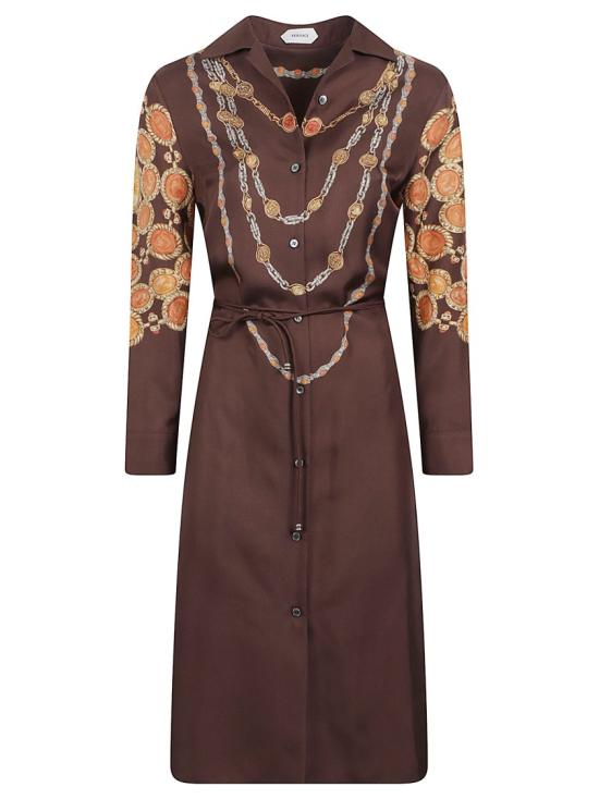 26SS 베르사체 미디 원피스 10246591A179525N940 Brown