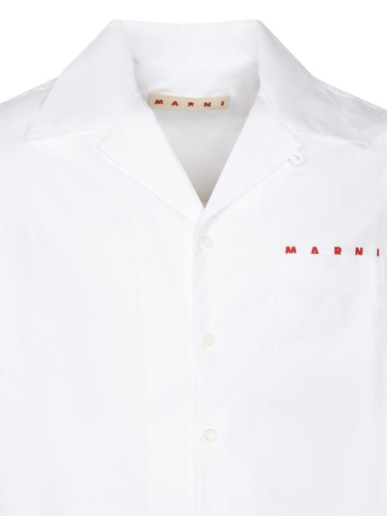 26SS 마르니 로고 포켓 반팔 셔츠 CUMU0213PPUSCT88LRW01 White - MARNI