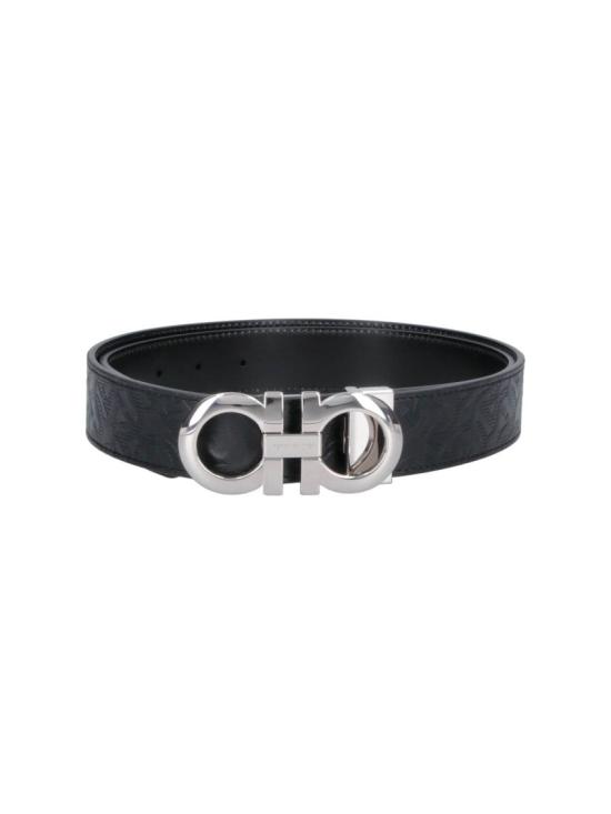 26SS 살바토레 페라가모 가죽 벨트 724127111 Black