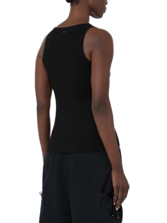 26SS 막스마라 기로 비스코스 탱크 탑 2611361032600009 Black - MAX MARA