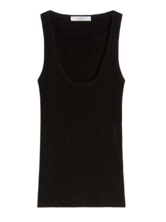 26SS 막스마라 기로 비스코스 탱크 탑 2611361032600009 Black