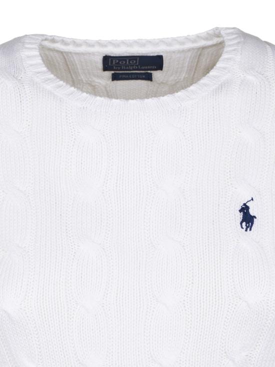 26SS 폴로 랄프로렌 포니 로고 피마코튼 케이블 니트 스웨터 211971869007 White - POLO RALPH LAUREN