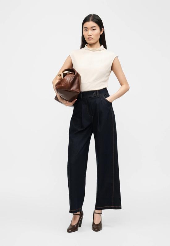 26SS 막스마라 스트레이트 팬츠 2616781017600003 Blue - MAX MARA