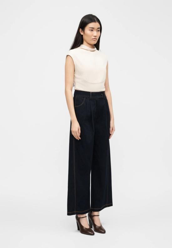 26SS 막스마라 스트레이트 팬츠 2616781017600003 Blue - MAX MARA