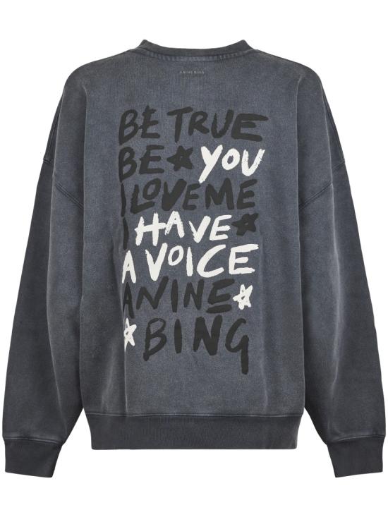 26SS 애니빙 긴팔 티셔츠 A0812055WBL1WASHED BLACK Grey - ANINE BING