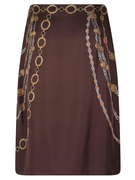26SS 베르사체 미디 스커트 10246901A179525N940 Brown - VERSACE