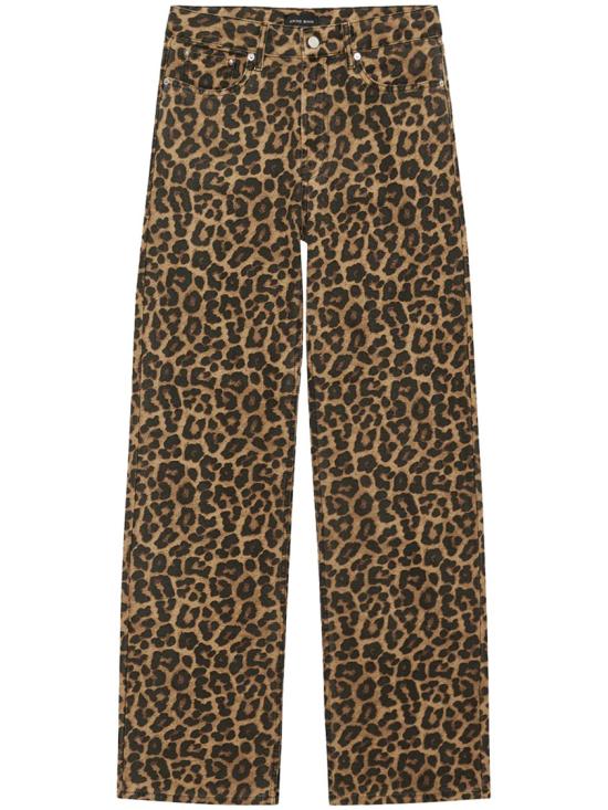 26SS 애니빙 스트레이트 팬츠 A0611765MTL59LEOPARD Black
