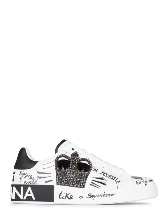 26SS 돌체앤가바나 포르토피노 카프스킨 스니커즈 CS1760A9AG189697 White