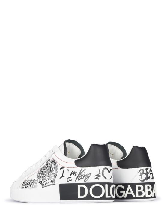 26SS 돌체앤가바나 포르토피노 카프스킨 스니커즈 CS1760A9AG189697 White - DOLCE & GABBANA