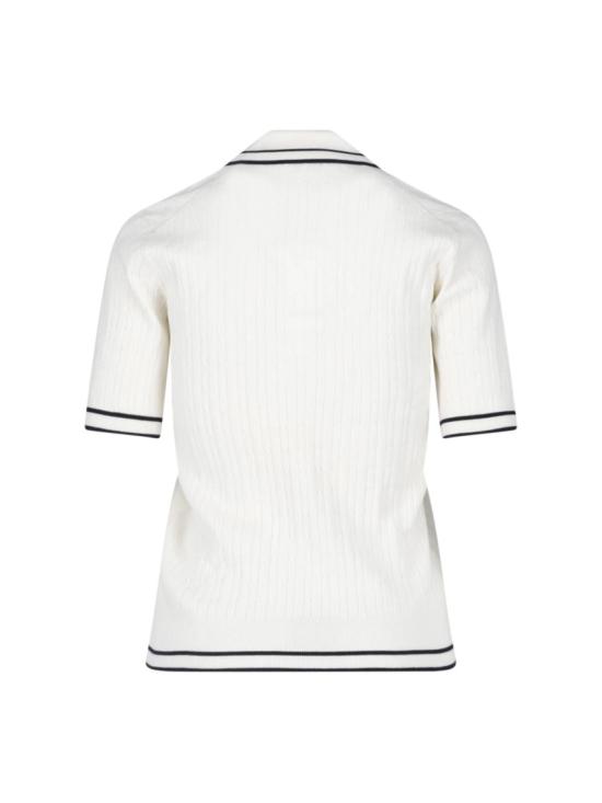 26SS 스포티앤리치 폴로 티셔츠 TO06875326WH63ECRU DARK NAVY DARK NAVY White - SPORTY & RICH