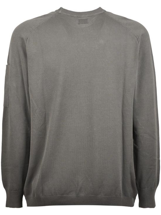 26SS 씨피 컴퍼니 코튼 크레이프 크루넥 렌즈 스웨터 20CMKN105A006323O921 Grey - C.P. COMPANY